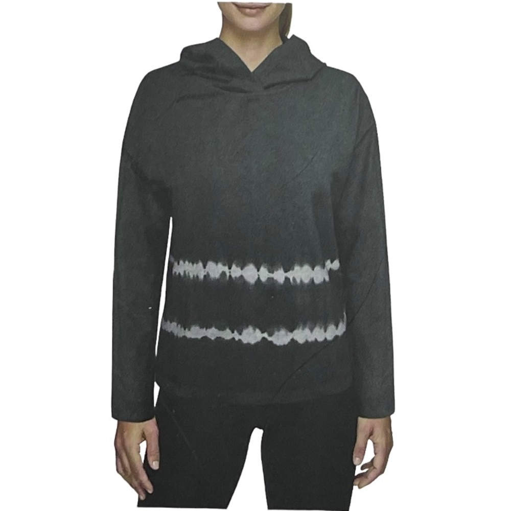 RBX Charcoal Striped Tie Dye Pullover Hoodie